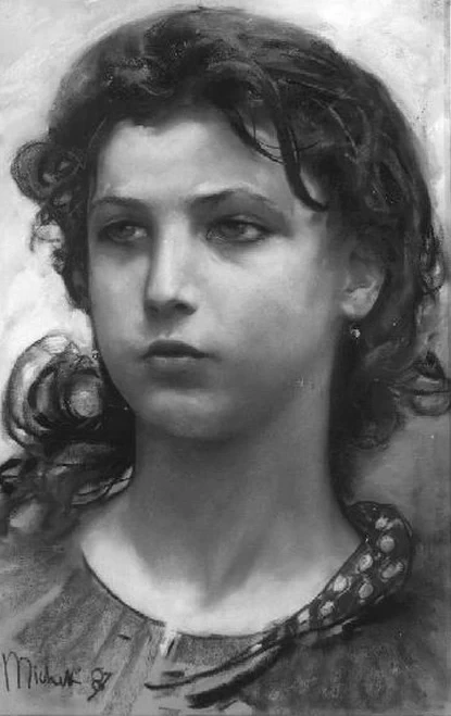 Francesco Paolo Michetti - 214, Testa di giovane contadina, Milano